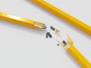 Broken Pencil Model 3D