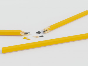 Broken Pencil Model 3D