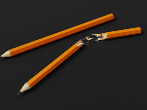 Broken Pencil Model 3D