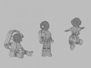 Astronauts Modello 3D