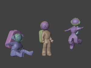 Astronauts Modello 3D