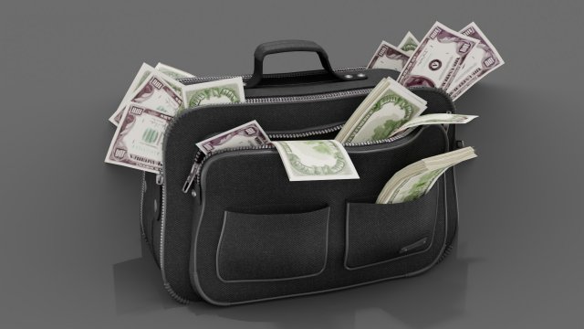 BAG OF MONEY 3Dモデル .c4d .max .obj .3ds .fbx .stl .blend 