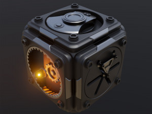 TECHNO BOX ANIMATION 3D Model