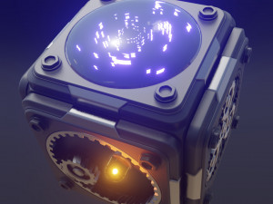 TECHNO BOX ANIMATION 3D Model
