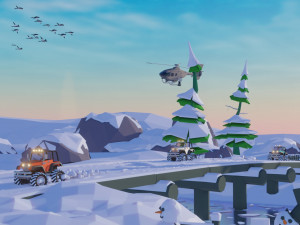 Low Poly Track 3D Model