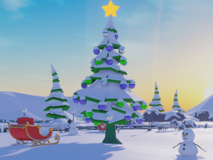 Low Poly Track 3D Model