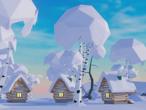 Low Poly Track 3D Model