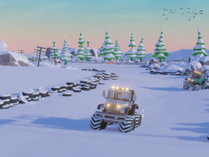 Low Poly Track 3D Model