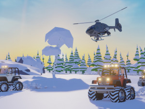 Low Poly Track 3D Model