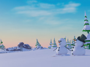 Low Poly Track 3D Model