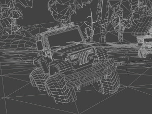 Low Poly Track 3D Model