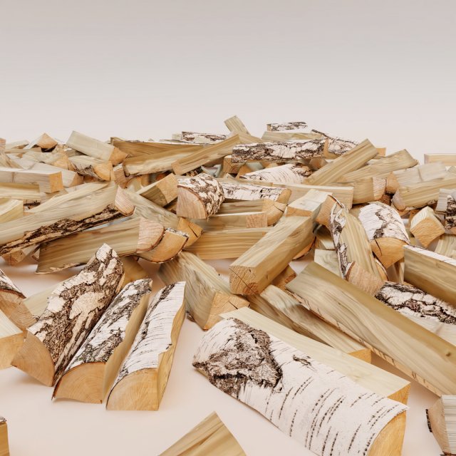 FireWood Model 3D .c4d .max .obj .3ds .fbx .stl .blend 