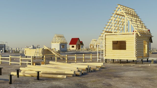 Construction site Modelo 3D .c4d .max .obj .3ds .fbx .stl .blend 