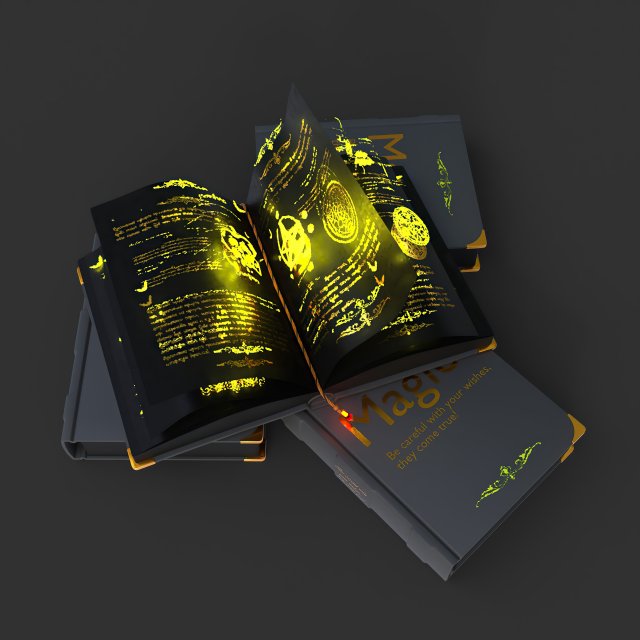 Book magic Model 3D .c4d .max .obj .3ds .fbx .stl .blend 