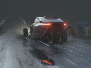 Night road 3D 모델