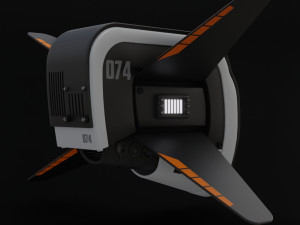 Winged Drone 3D Model