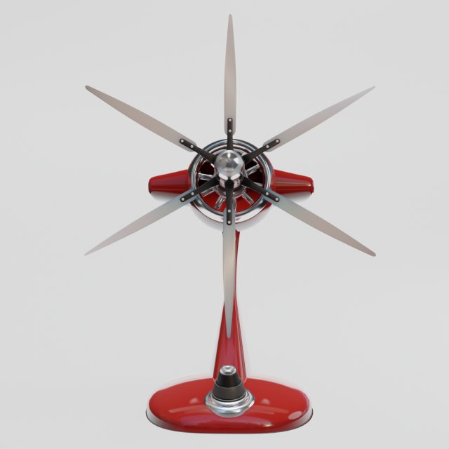 Fan propeller 3D Model .c4d .max .obj .3ds .fbx .lwo .lw .lws
