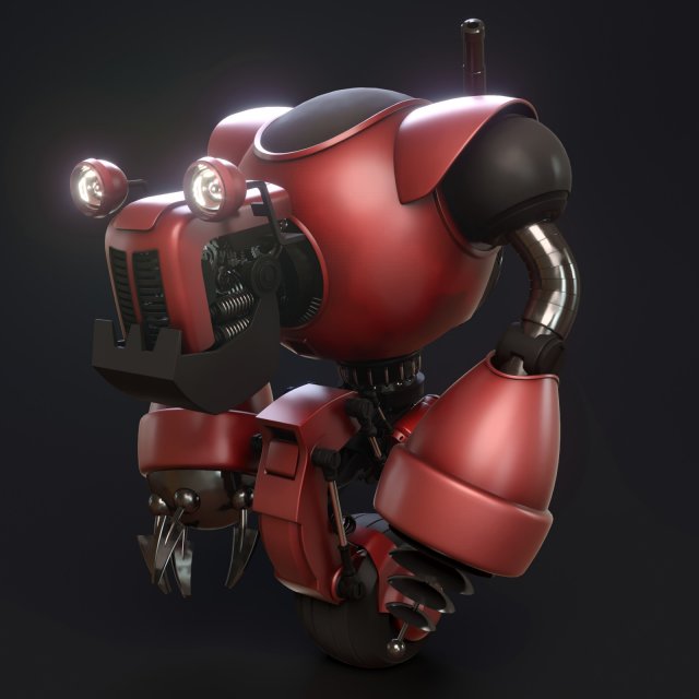 Robot 3D Model .c4d .max .obj .3ds .fbx .stl .blend 