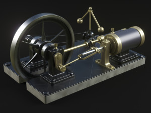 Steam engine 3D Model