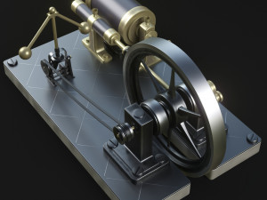 Steam engine 3D Model