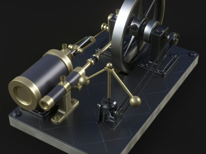 Steam engine 3D Model