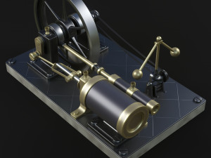 Steam engine 3D Model