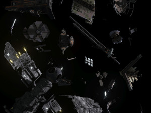 Space debris 3D मॉडल