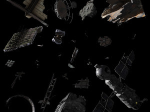 Space debris 3D मॉडल