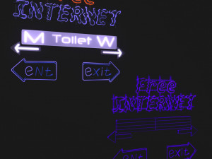 Collection of signage 3D Модель