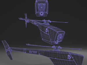 Drone helicopter Modello 3D