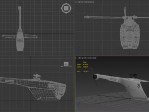 Drone helicopter Modello 3D