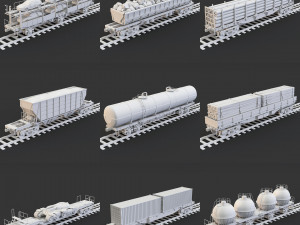 Wagonscollection 3D Model