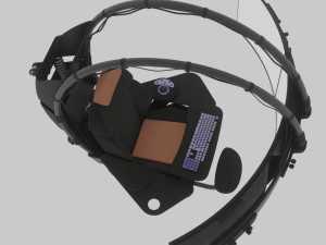 Seat with monitor 3D Model
