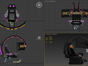 Seat with monitor 3D Model