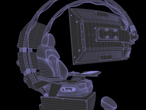 Seat with monitor 3D Model