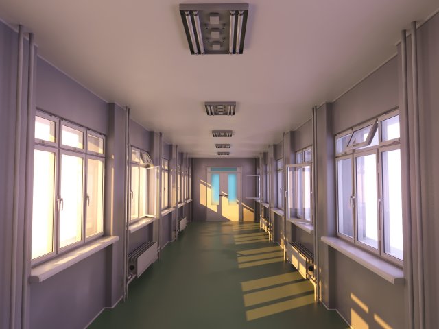 Corridor 3D Модель .c4d .max .obj .3ds .fbx .stl .blend 