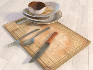 Dishes old 3D 模型