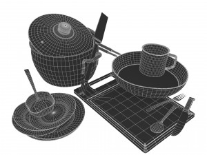 Dishes old 3D 模型