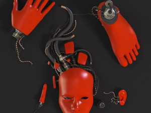 Parts of the robot 3D मॉडल