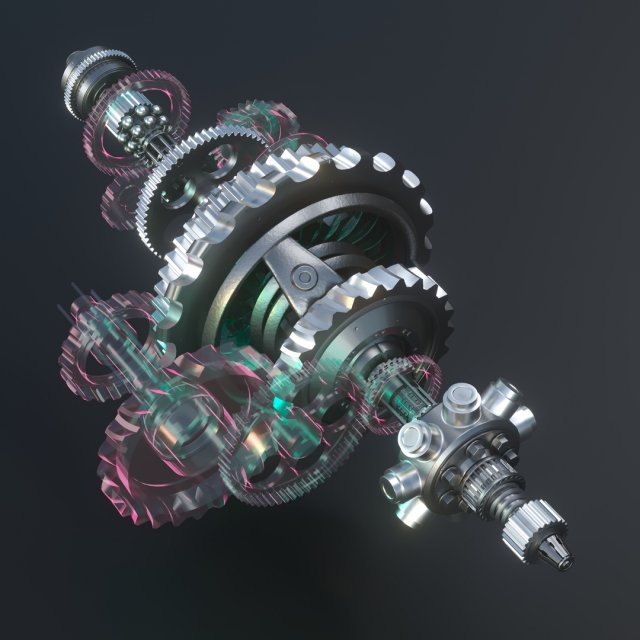 Gears Animation 3D-Modell .c4d .max .obj .3ds .fbx .stl .blend 