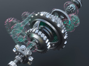 Gears Animation 3D-Modell