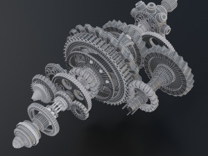 Gears Animation 3D-Modell