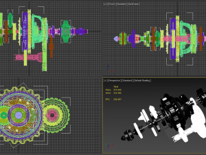 Gears Animation 3D-Modell