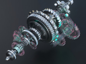Gears Animation 3D-Modell