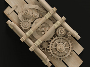 Wood Gears Modelo 3D