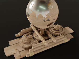 Wood Gears Modelo 3D