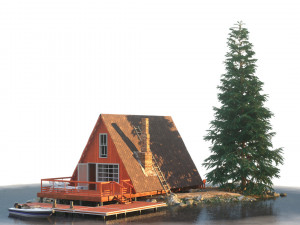 House triangular Modelo 3D