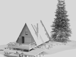 House triangular Modelo 3D