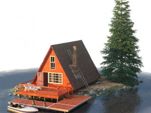 House triangular Modelo 3D