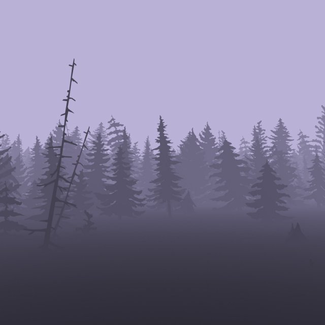 2D Forest 3D Модель .c4d .max .obj .3ds .fbx .stl .blend 
